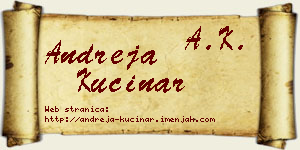 Andreja Kučinar vizit kartica